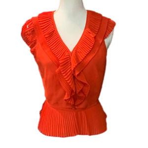 𝅺liberte By Emanuel Ruffled Tie Waist Blouse